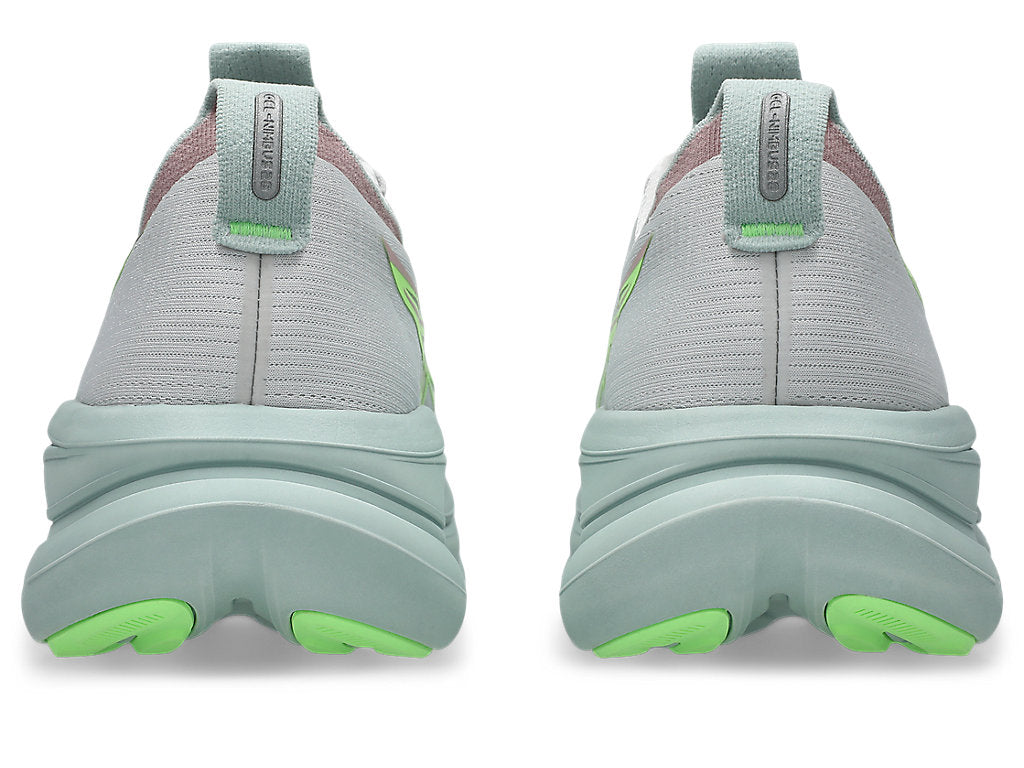 W ASICS Gel-Nimbus 28 Cloud Grey/Illuminate Green